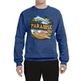 thumbnail image 2 of Wild Bobby, Paradise Surf Shack Marlin Pop Culture Unisex Crewneck Graphic Sweatshirt, Vintage Heather Blue, 2XL, 2 of 3
