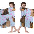 thumbnail image 4 of German Shepherd Hooded Bath Towel，60"x35" for Ages 3 To 12 Kids, Quick Dry Lightweight Soft Microfiber Hood Beach Towel Cover Up for Kids, 4 of 7