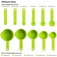 thumbnail image 4 of Worallymy 11pcs/set Measuring Cups Graduated Kitchen Measuring Tools Plastic Household Meaurement Spoons, Green, 4 of 8