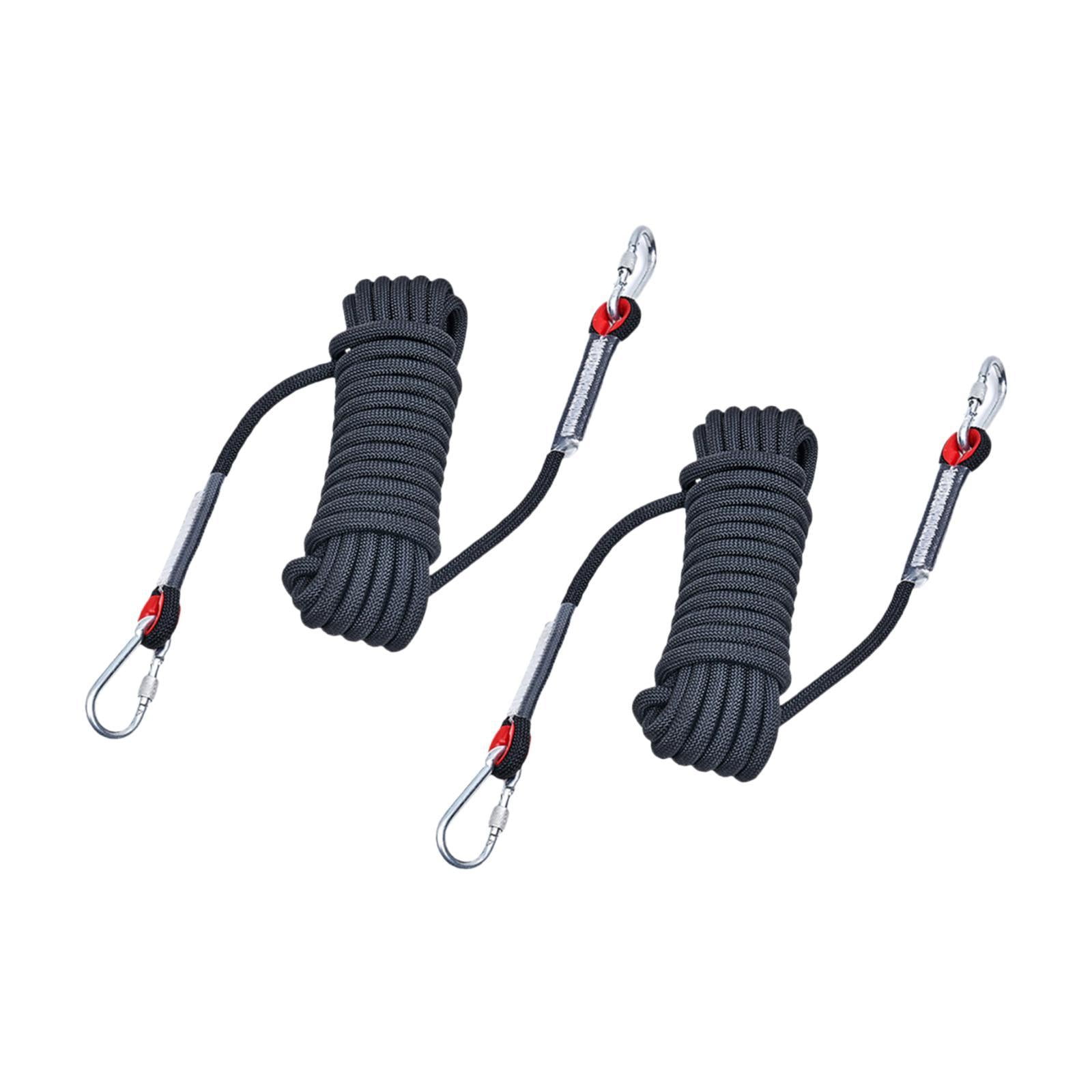 GARENDE Climbing Rope, Parachute Rope, Outdoor Accessory Wear Resistant Compact with Buckle Static Rock Climbing Rope Rappelling Rope 20 M