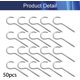 thumbnail image 4 of 50Pcs Ceiling Cups Hooks Self Tapping Screws Hook 2.6" Length Iron Screw in Hanger Hook Eye Shape Ring Hooks Silver, 4 of 5