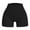 Black, variant on Womens Shorts Solid Color Workout Sports Running Seamless Ribbed Shorts Comfortable Loose Yoga Pants