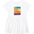 thumbnail image 3 of Inktastic Eat Sleep Wrestling Repeat Girls Baby Dress, 3 of 5