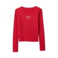thumbnail image 1 of Remera Henley de Manga Larga para Niñas GAP Modern Red XXL, 1 of 1