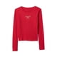 thumbnail image 1 of Camiseta GAP para Niñas de Manga Larga con Cuello Henley Acanalado, Color Rojo Moderno, Talla L, 1 of 1