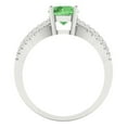 thumbnail image 4 of Solitaire with Accents Engagement Ring for Women - 1.27ct Simulated Green Diamond in 18K White Gold Promise Ring, 4 of 6