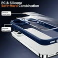 thumbnail image 6 of Shockproof Clear Case for iPhone 14 Pro Max, [Not Yellowing] [10FT Military Drop Protection] Hard Clear Back Four Corner Airbags Drop Protection Phone Cover, 6.7 inch, Blue, 6 of 14