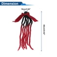 thumbnail image 4 of Accesorios de Casco de Motocicleta Decoración Trenza de Seis Hebras con Lazo para Cascos de Motocicleta Bicicleta Esquí Negro Rojo Brillante Seda de Alta Temperatura 1 Set, 4 of 6