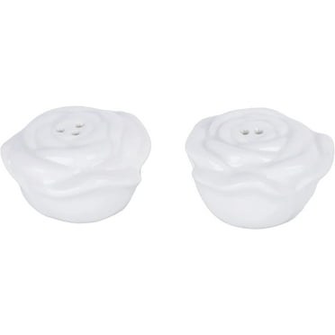 Servette Home Mini White Roses Salt and Pepper Shakers