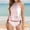 Pink, variant on Womens Two Piece Swimsuit Seashell Textured Tie Strap Swimsuits Womens Swimsuits Bathing Suits for Girlfriend Women Women Summer Outfits