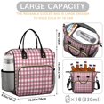 thumbnail image 5 of Red and White Checkered Pattern Insulated Leakproof Lunch Box for Women, Large Lunch Bag for Tween Teen Adult, Loncheras Para Mujer for Work Beach Travel Picnic Camping, 5 of 6