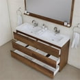 thumbnail image 7 of Alya Bath Paterno 60" Wood Double Freestanding Bathroom Vanity in Rosewood Brown, 7 of 7