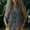 Gray, variant on Women's Summer Linen Blend V-Neck Cami Top Solid Button Front Pocket Sleeveless Casual Tank Top Beige L