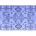 thumbnail image 1 of Ahgly Company Machine Washable Indoor Rectangle Abstract Blue Modern Area Rugs, 2' x 4', 1 of 4