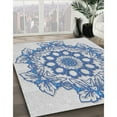 thumbnail image 2 of Ahgly Company Indoor Rectangle Patterned Steel Blue Novelty Area Rugs, Swatch Sample, 2 of 6