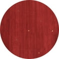 thumbnail image 1 of Ahgly Company Indoor Round Abstract Brown Contemporary Area Rugs, 4' Round, 1 of 4