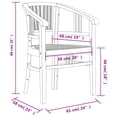 thumbnail image 4 of vidaXL 5 Piece Garden Dining Set Solid Wood Teak, 4 of 5