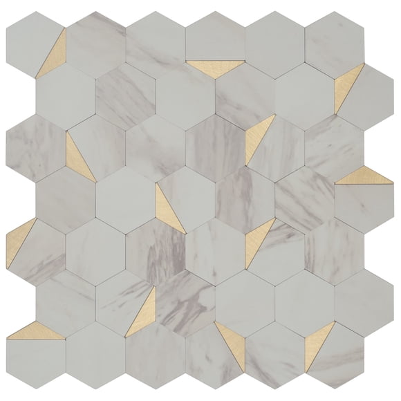 Mosaico Autoadherible Calacatta Gold 30x30 cm (1 Pieza)