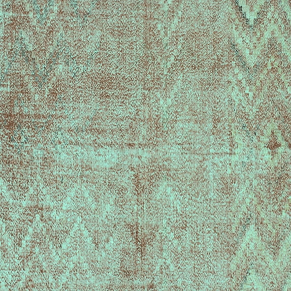 Ahgly Company Machine Washable Indoor Square Persian Turquoise Blue Bohemian Area Rugs, 5' Square