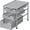 Silver, variant on PETGLE Stackable 3 Tier Slide Basket Organizer Drawer, Turquoise