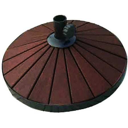 Delahey Brown Wood Umbrella Base
