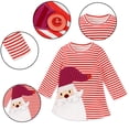 thumbnail image 4 of Bébé Nouveau-Né Filles Noël Rayé Princesse Robe Bébé Bonhomme de Neige Broderie Robe Décontractée pour 9 Mois-6 Ans, 4 of 9