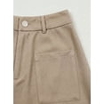 thumbnail image 6 of Elegant Maxi Skirts for Women with Pockets - Elastic Waist Long Skirts Khaki S, 6 of 10