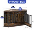 thumbnail image 5 of ModFusion Multifunctional Vintage Brown Corner Dog Kennel & TV Stand, 5 of 12