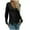 Black, variant on Women Casual V Neck Long Sleeve Sweaters Cross Wrap Front Off Shoulder Asymmetric Hem Knitted Crop Solid Pullover S-2XL