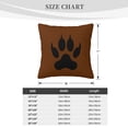 thumbnail image 4 of ZICANCN Wolf Paw Claws Print Track Throw Pillow Covers, Bed Couch Sofa Knit Decorative Pillow Covers for Living Room Farmhouse, 18"x18", 4 of 8