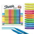 thumbnail image 1 of Resaltadores Sharpie Pocket con punta biselada, 12 colores surtidos, 1 of 7