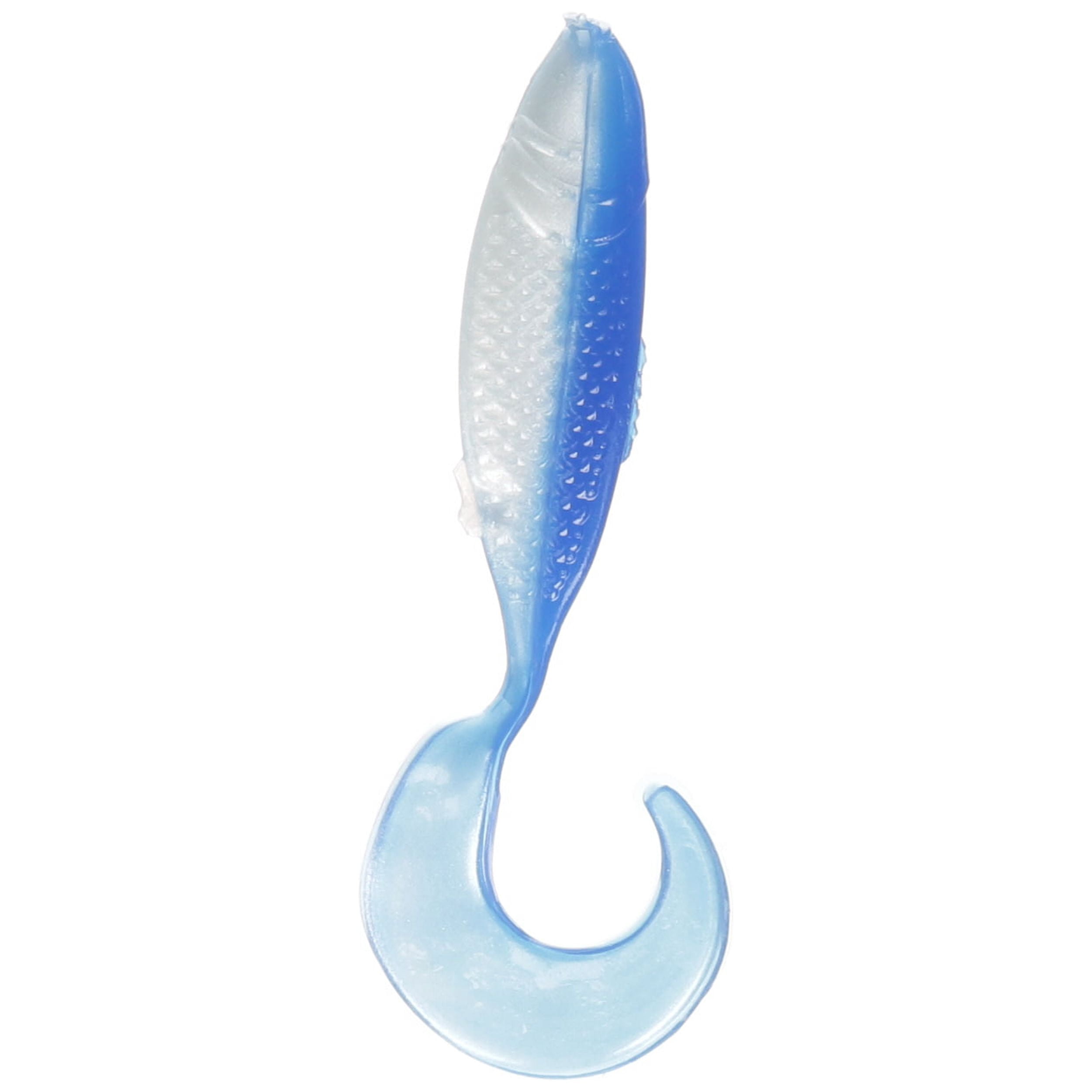 Arkie Lures Pro Model Soft Curl Tail Minnow, Color Blue Pearl, Size 2.5 inch