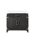 thumbnail image 2 of Black Oak Bath Vanity 36 In. W - White Quartz Top, Solid Wood, Soft Close, Sufficient Cabinet Storage Facilities Single X 22 D, Quartz,, 2 of 6