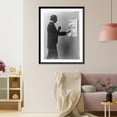 thumbnail image 3 of Historic Framed Print, Mills Thompson, three-quarter length portrait, standing, drawing Frances Benjamin Johnston business poster, 17-7/8" x 21-7/8", 3 of 9