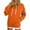 Orange, variant on Ashirexll Womens Long Sleeve Tops, Womens Hoodies Pullover, Round Neck Long Sleeve Solid Color Pocket Sweatshirt Top