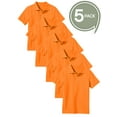 thumbnail image 3 of 5-Pack School Uniform Tagless Polo Tshirt for Little Boys & Big Boys, 3 of 8