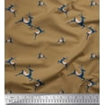 thumbnail image 1 of Soimoi Brown Cotton Voile Fabric Reindeer Animal Print Sewing Fabric Yard 56 Inch Wide, 1 of 3