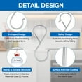 thumbnail image 3 of 32 Pack S Hooks for Hanging - Silver Stainless Steel Metal S Hooks, Heavy Duty Metal S Shaped Hooks with Safety Buckle Design for Outdoor, Lights, Kitchenware, Hanging Hooks, 3 of 5