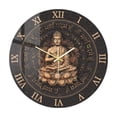 thumbnail image 1 of Reloj de pared analógico silencioso, redondo, decorativo, acrílico, sin , de 15 pulgadas, para cocina, sala de estar, baño, dormitorio y hogar. Buda, 1 of 8