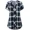 Green, variant on Plaid Shirts for Women Short Sleeve V Neck Trendy Casual Tops Summer Clothes Red Large