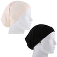 thumbnail image 1 of sweethay Gorros de secado rápido, pañuelo elástico para la cabeza, pañuelo ligero para la cabeza, transpirable, agradable a la piel, diadema Accesorios de disfraces Beis/Negro, 1 of 6