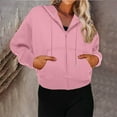 thumbnail image 5 of XuJwPNcy Hoodies for Women Zip up Cropped Sweatshirts Full Zip Jackets Fall Fashion Outfits with Pockets, 5 of 6