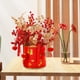 thumbnail image 4 of Maceta floral artificial, decoración Feng Shui, coleccionable, ligera, regalo para festivales. Estilo A, 4 of 8