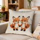 thumbnail image 4 of Uuiauoio Cute Animals Decorative Throw Pillow Cover , Animals Family Animals Outdoor Pillow Cases Square Standard Cushion Cover for Sofa Couch Bed Car 17.72x17.72 inch, 4 of 6