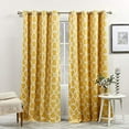 thumbnail image 5 of Exclusive Home Gates Sateen Room Darkening Blackout Thermal Grommet Top Curtain Panel Pair, 52"x84", Sundress Yellow, 5 of 11