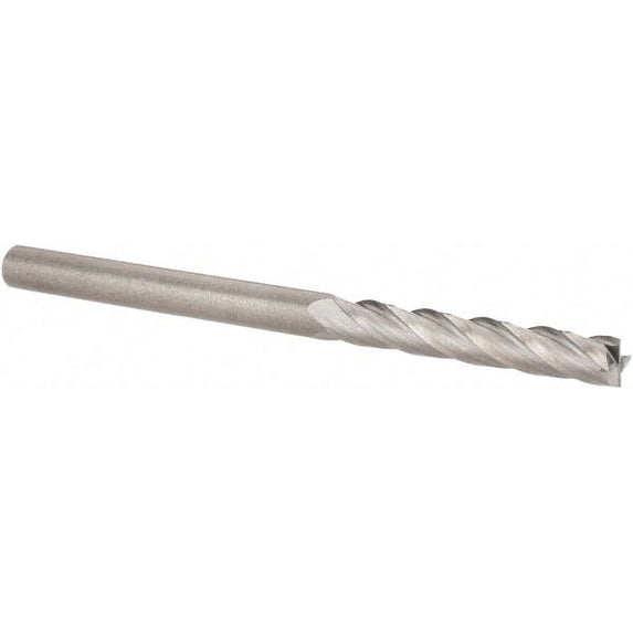 OSG 484-1968 Square End Mill: 0.1969" Dia, 1.2598" LOC, 4 Flutes, Solid Carbide