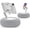Grey, variant on Tablet Stand Pillow, Compatible with 4.7"-13" Phone/Tablet, iPad, iPhone, Samsung, Google, Kindle, 360 ° Adjustable Phone Holder for Bed with Soft Plush Fabric, and Detachable