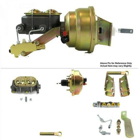 Helix Suspension Brakes & Steering 1964-1966 Ford Mustang Firewall Mount Power 8 in. Single Brake Booster Kit LS Disc & Disc