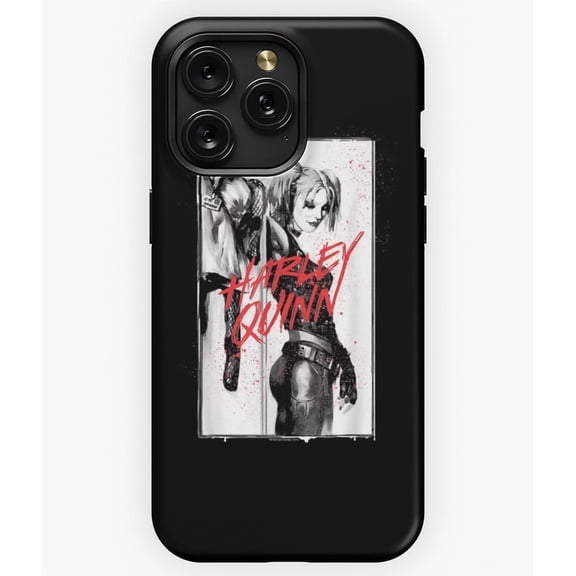 Harley Quinn Inked Black White DC Comic Villain Joker Love A211 Protective Case for iPhone 17 16 15 14 13 12 11 Pro Max
