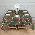 thumbnail image 3 of Football on Field Pattern Square Tablecloth,Waterproof Square Table Cover,Wipeable Spillproof Washable Table Cover for Home Kitchen Party Decor 42"X42"(107x107cm), 3 of 6